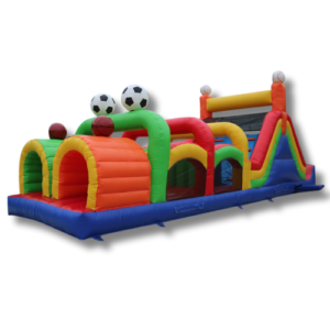 Sport Obstacle Course rental with slides, tunnels, and climbing walls for parties and events.